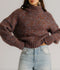 Darcey Cropped Slouchy Cashmere Turtleneck - Mahogany